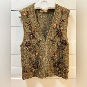 Graffiti – EMBROIDERED KNIT VEST – SIZE M